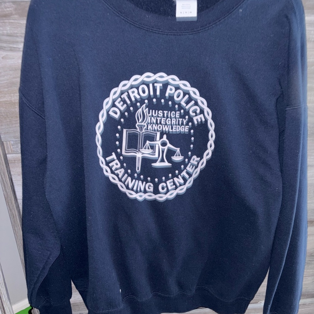 Blue Detroit Police Training Center Sweater